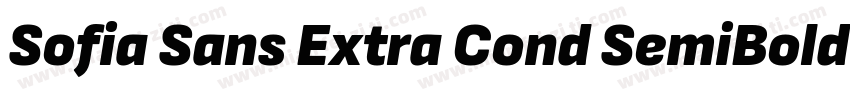Sofia Sans Extra Cond SemiBold字体转换